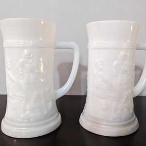 Vintage Federal Milk Glass Beer Stiens
